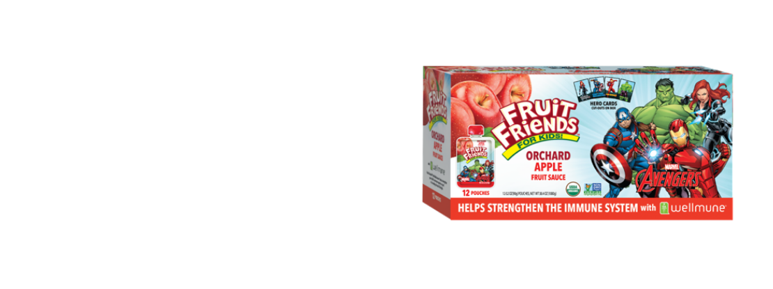 Fruit Friends Fortified Fruit Pouches with Wellmune®
